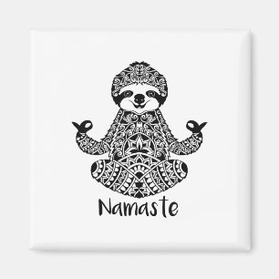 Namaste Sloth Yoga Easy Pose Magnet