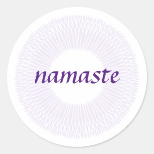 Namaste Small Round Sticker