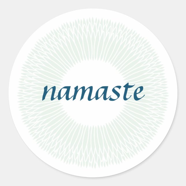 Namaste Small Round Sticker (Front)