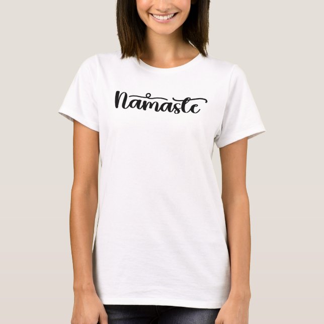 Namaste-Spiritual-Meditation-Modern-Yoga T-Shirt (Front)