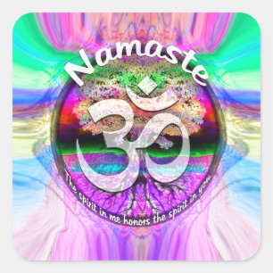 Namaste Square Sticker