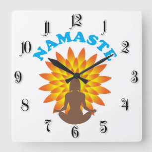 Namaste Square Wall Clock