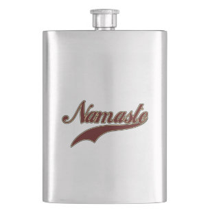 Namaste Stylish Red Burgundy Hip Flask