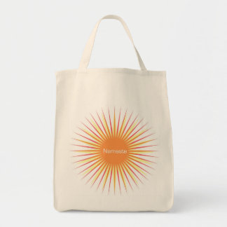 namaste sun tote bag
