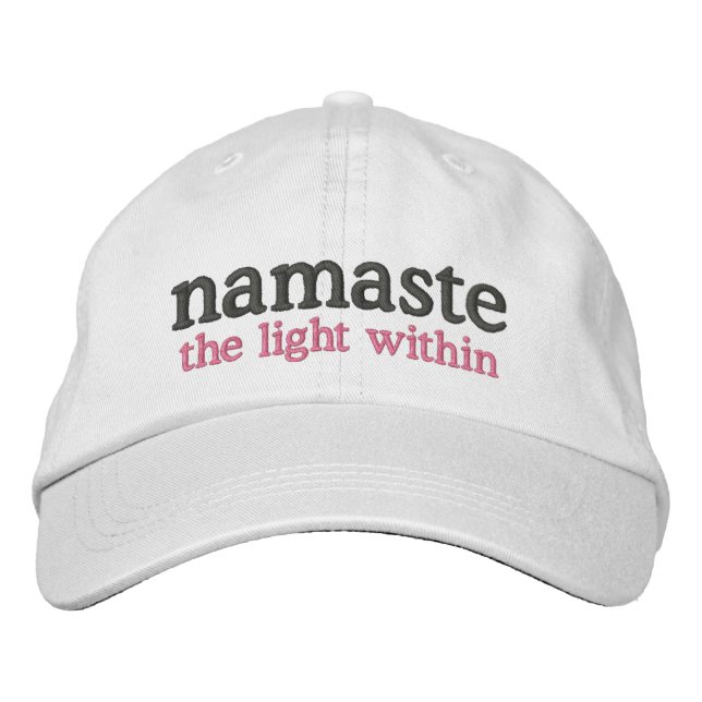 Namaste the light within embroidered hat (Front)