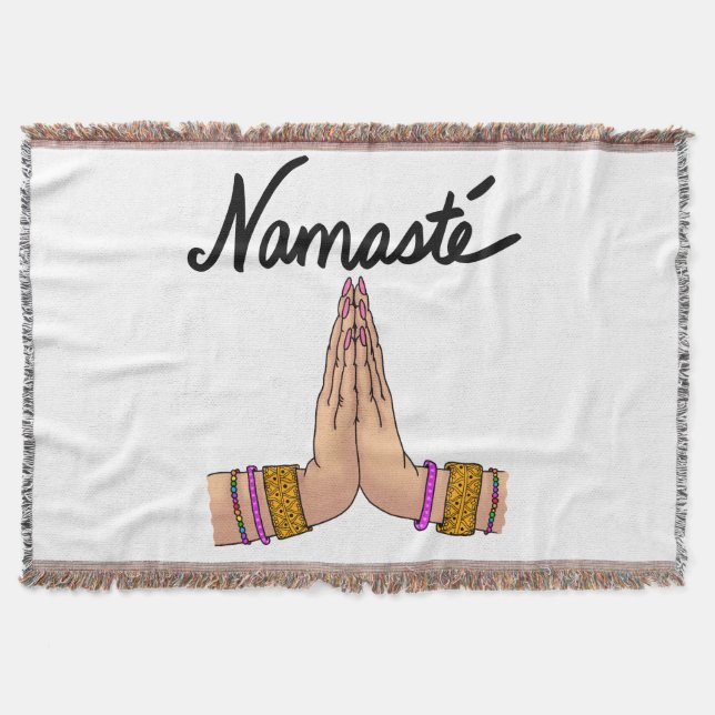 Namaste' Throw Blanket (Front)