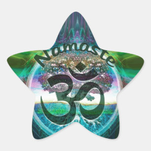 Namaste Tree of Life Star Sticker