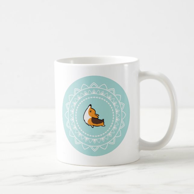 Namaste Tricolor Corgi Mug (Right)
