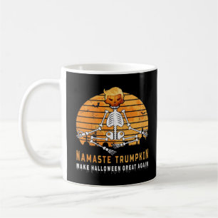 Namaste Trumpkin Make Halloween Great Again Medita Coffee Mug