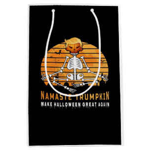 Namaste Trumpkin Make Halloween Great Again Medita Medium Gift Bag