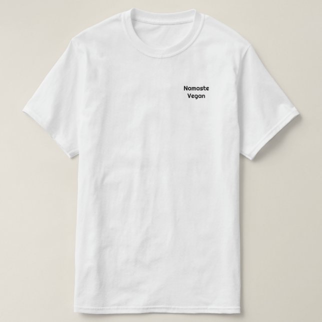 Namaste Vegan T-Shirt (Design Front)