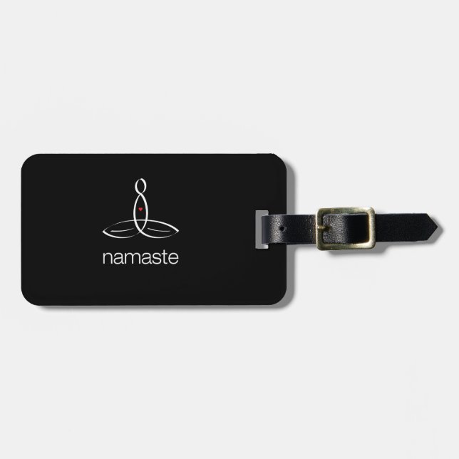 Namaste - White Regular style Luggage Tag (Front Horizontal)