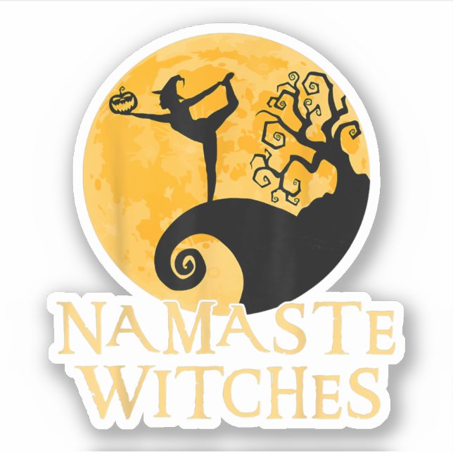 Namaste Witches Shirt - Halloween Yoga T-shirt (Front)