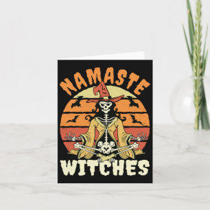 Namaste Witches Skeleton Halloween Yoga Card