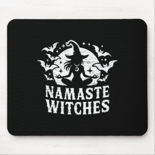 Namaste Witches Yoga Halloween Meditation Mouse Mat