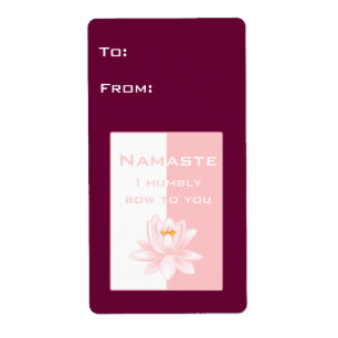 Namaste with lotus flower