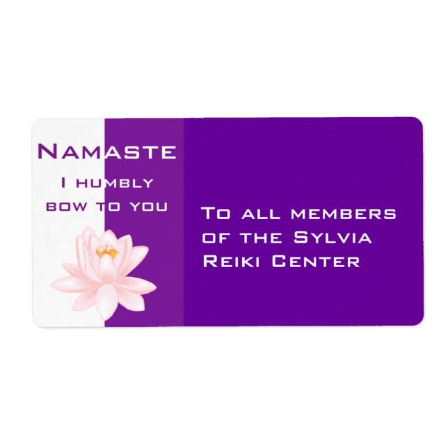 Namaste with lotus flower (Front)