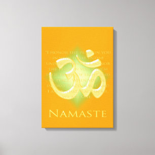 Namaste with Om symbol Canvas Print