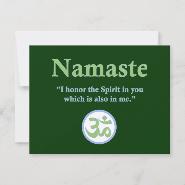 Namaste - with quote and Om symbol (Front)