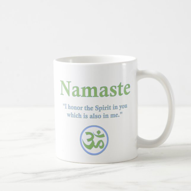 Namaste - with quote and Om symbol Coffee Mug (Right)