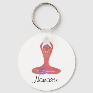 Namaste Yoga Girl Keychain