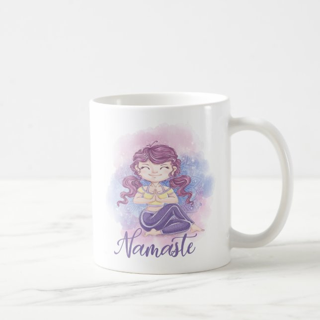 Namaste Yoga Girl Mug (Right)