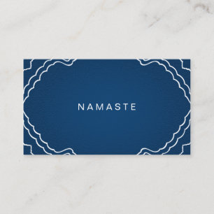 Namaste Yoga Instructor Navy Blue Simple Business Card