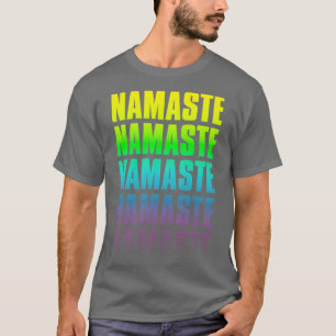 Namaste Yoga Lover Zen Meditation Halftone Fade Gr T-Shirt