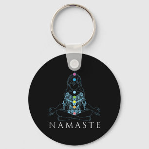 Namaste Yoga Meditation Gift Key Ring