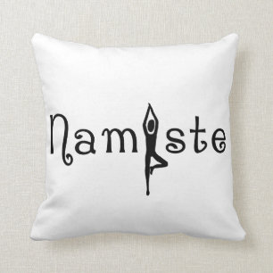 Namaste Yoga Throw Pillow
