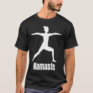 Namaste Yoga Virabhadrasana 2 Warrior 2 Pose T-Shirt