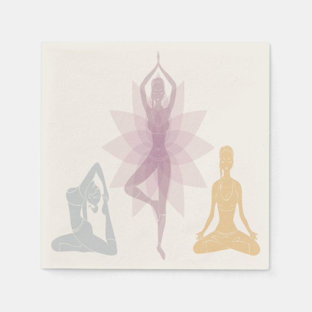 Namaste,yoga,yogi,women,chakra,chi,spiritual,zen Napkin (Front)