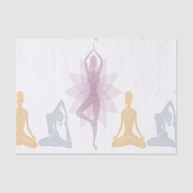 Namaste,yoga,yogi,women,chakra,chi,spiritual,zen Tissue Paper (Front)