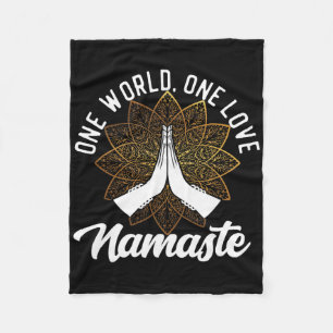 Namaste - Yoga Zen Mindfulness - Namaste Fleece Blanket