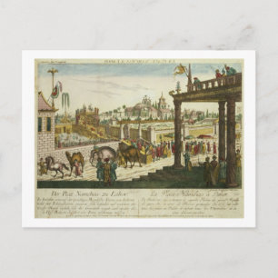 Namchas Place in Lahore, showing the golden throne Postcard