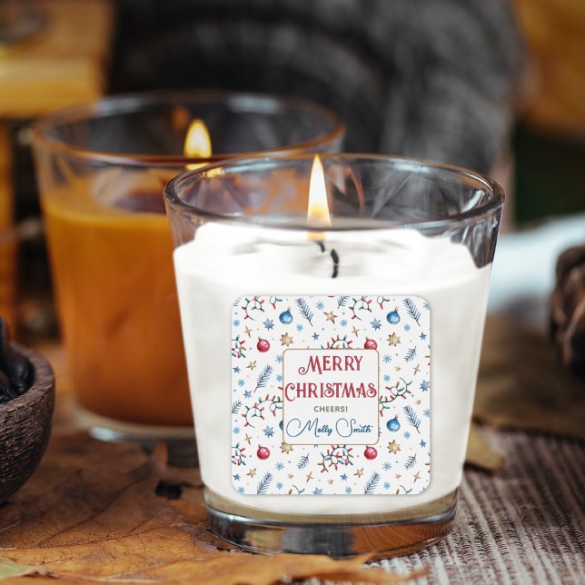Name 20 Whimsy Merry Christmas Gift Candle Sticker (Creator Uploaded)