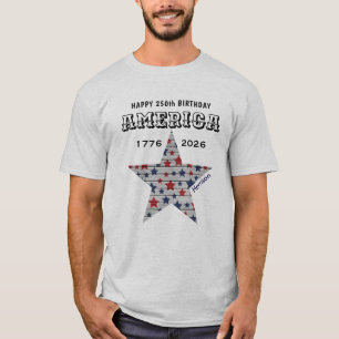Name    250th Happy Birthday America Ash Grey T-Shirt