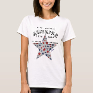 Name 250th Happy Birthday America Stars Women's T-Shirt