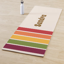 Name, 70s Retro Colors Stripe Panels