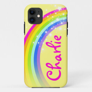 Name 7 letter rainbow yellow iphone case