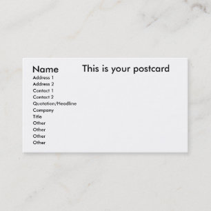Name, Address 1, Address 2, Contact 1, Contact ... Business Card