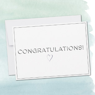 Name, Address    Bright White Congratulations Flat Card