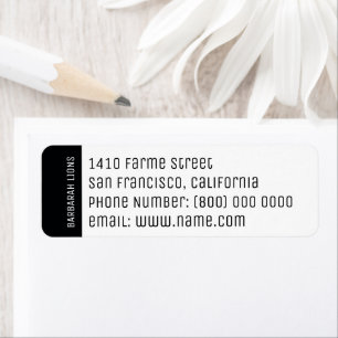 Name, address, phone number & email information