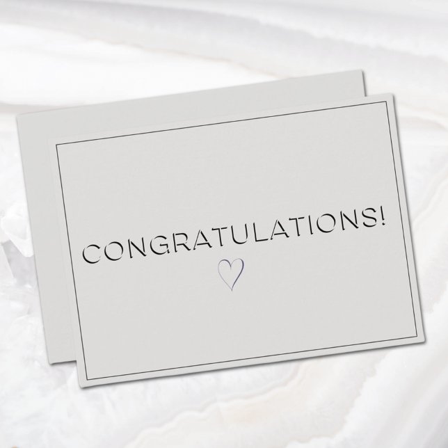 Name, Address || Platinum Colour Congrats Flat Card (Creator Uploaded)