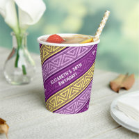 Name & Age Birthday Party Celtic Stripe Purple