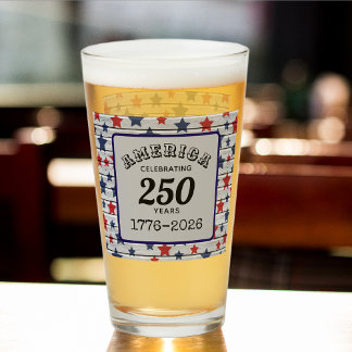 Name, America Celebrating 250 years 1776-2026 Pint Glass