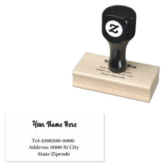 Name and Address Customisable Rubber Stamp