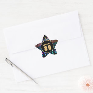 Name and age Birthday Star Sticker