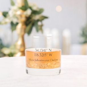 Name and GPS Coordinates Personalised Whiskey Glass