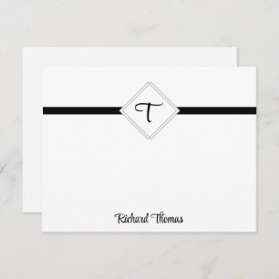 Name and Initial Personalised Note Cards 